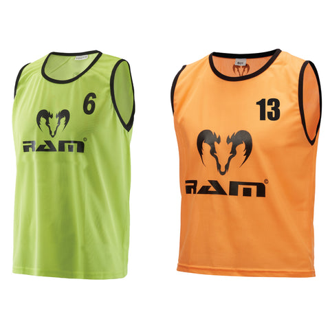 Numbered Sport Training Bibs - Mesh Polyester - Set of 15