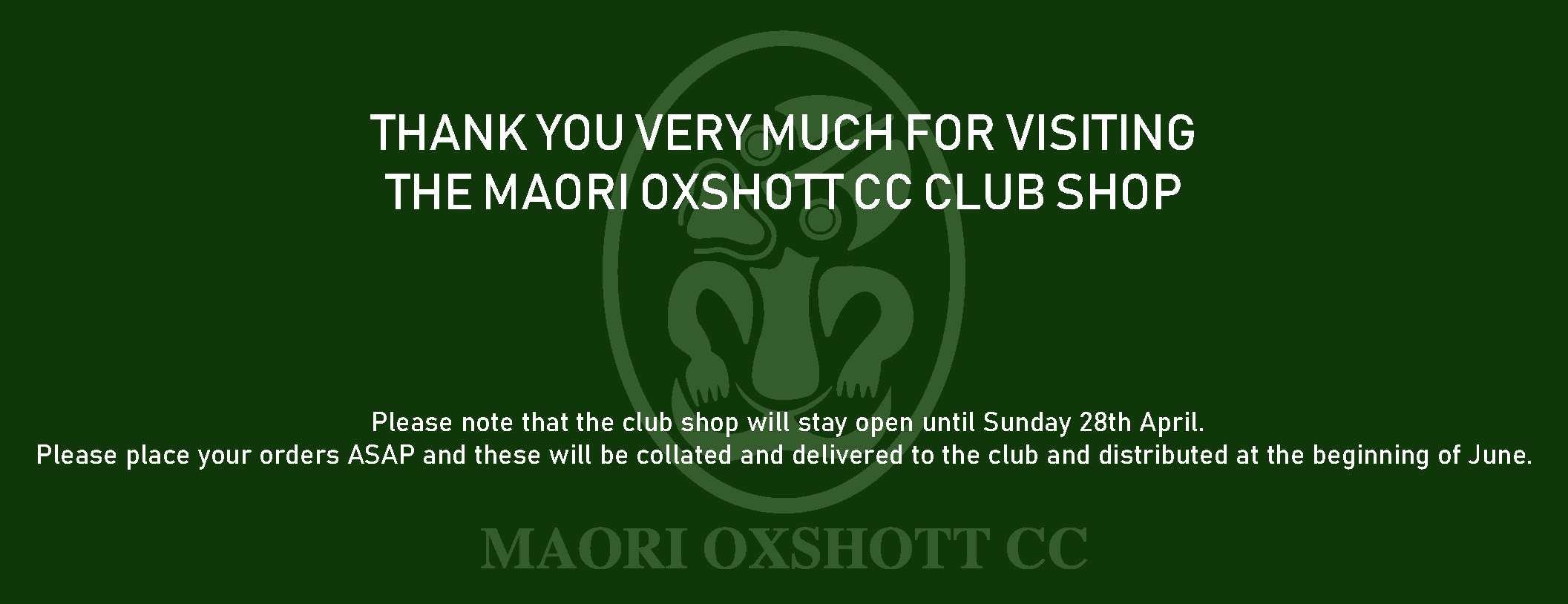 Maori Oxshott CC - Junior Club Shop