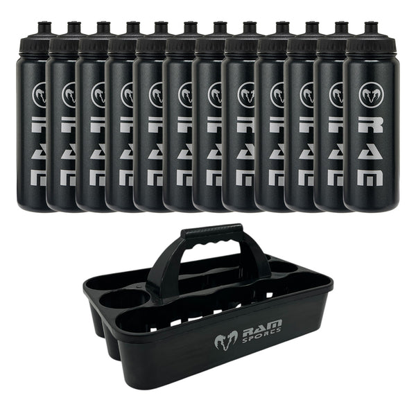 12 Bottle Plastic Water Bottle Carrier set