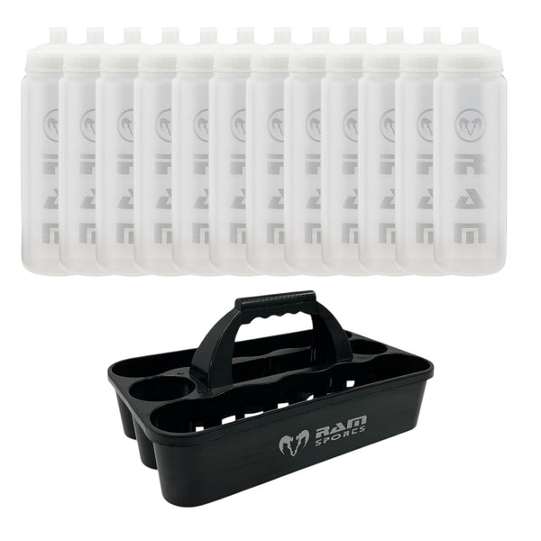 12 Bottle Plastic Water Bottle Carrier set