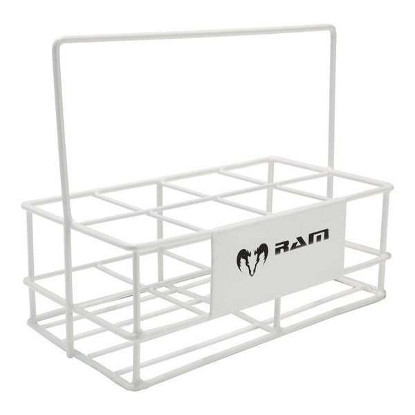 8 Hygienic Water Bottles & Metal Carrier Set
